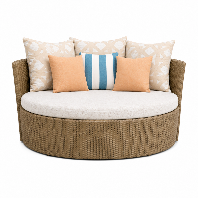 Round Wicker Daybed