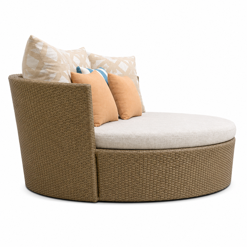 Round Wicker Daybed